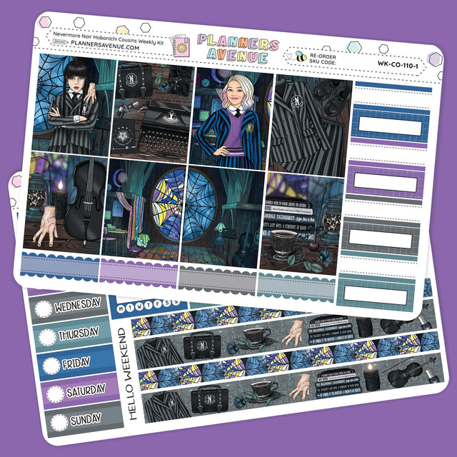 Nevermore Hobonichi Cousins Weekly Sticker Kit