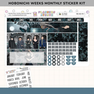 Macabre Manor Hobonichi Monthly Sticker Kit
