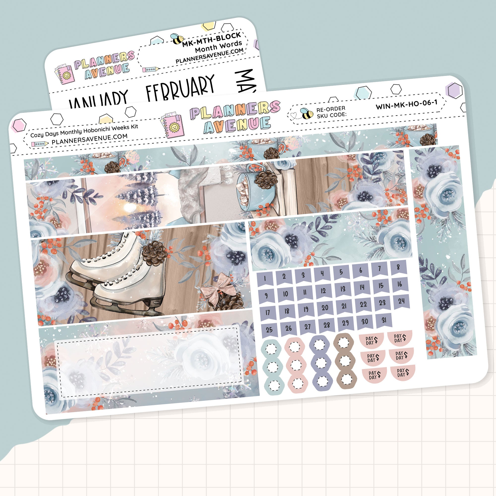 Full Year MONTHLY Kit Planner Stickers 000 | Monthly Spread for Erin Condren / Themed Monthly Planner Stickers / Full Year discount Stickers