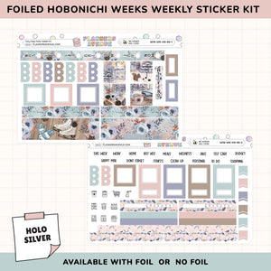 Cozy Days Hobonichi Weeks Sticker Foiled Kit (HOLO SILVER FOIL)