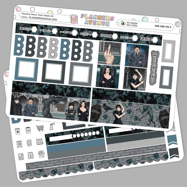 Macabre Manor Hobonichi Weeks Sticker Kit