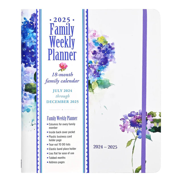 2025 Hydrangeas Family Weekly Planner&nbsp;