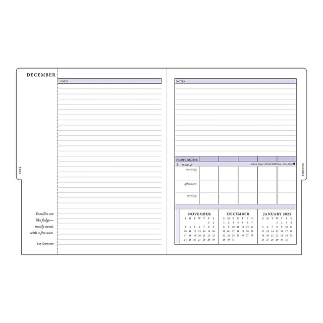 Hydrangeas Family Weekly Planner | 18-Months Dated Jul 2024 Dec 2025