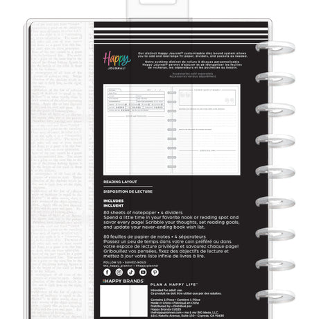 Happy Planner Reading Guided Journal