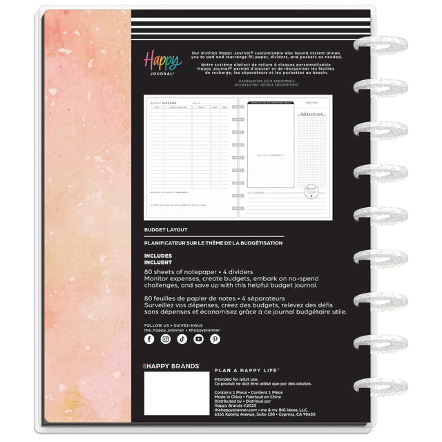 Happy Planner Textured Budget Guided Journal