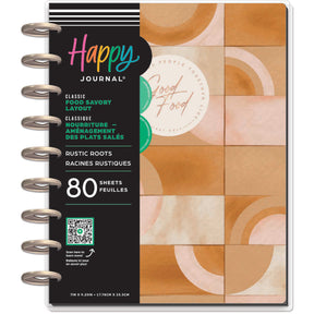 Happy Planner Meal Recipe Keeper Journal with geometric pattern on a white background