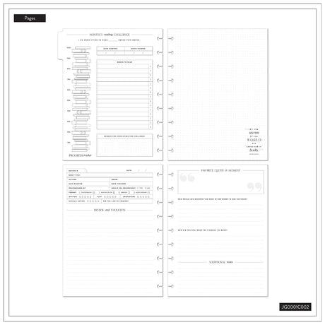 Happy Planner Book Club Reading Journal