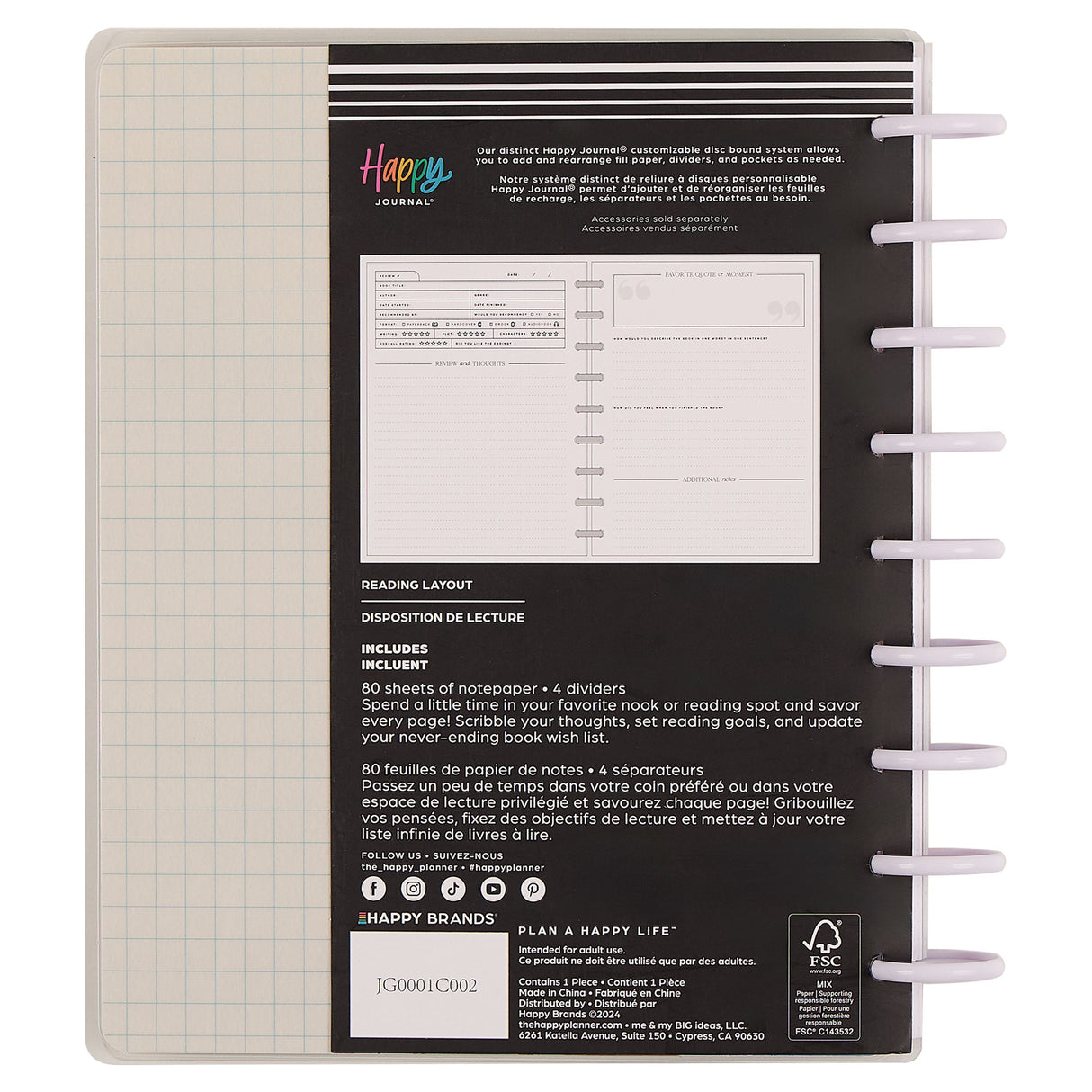 Happy Planner Book Club Reading Journal