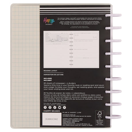 Happy Planner Book Club Reading Journal