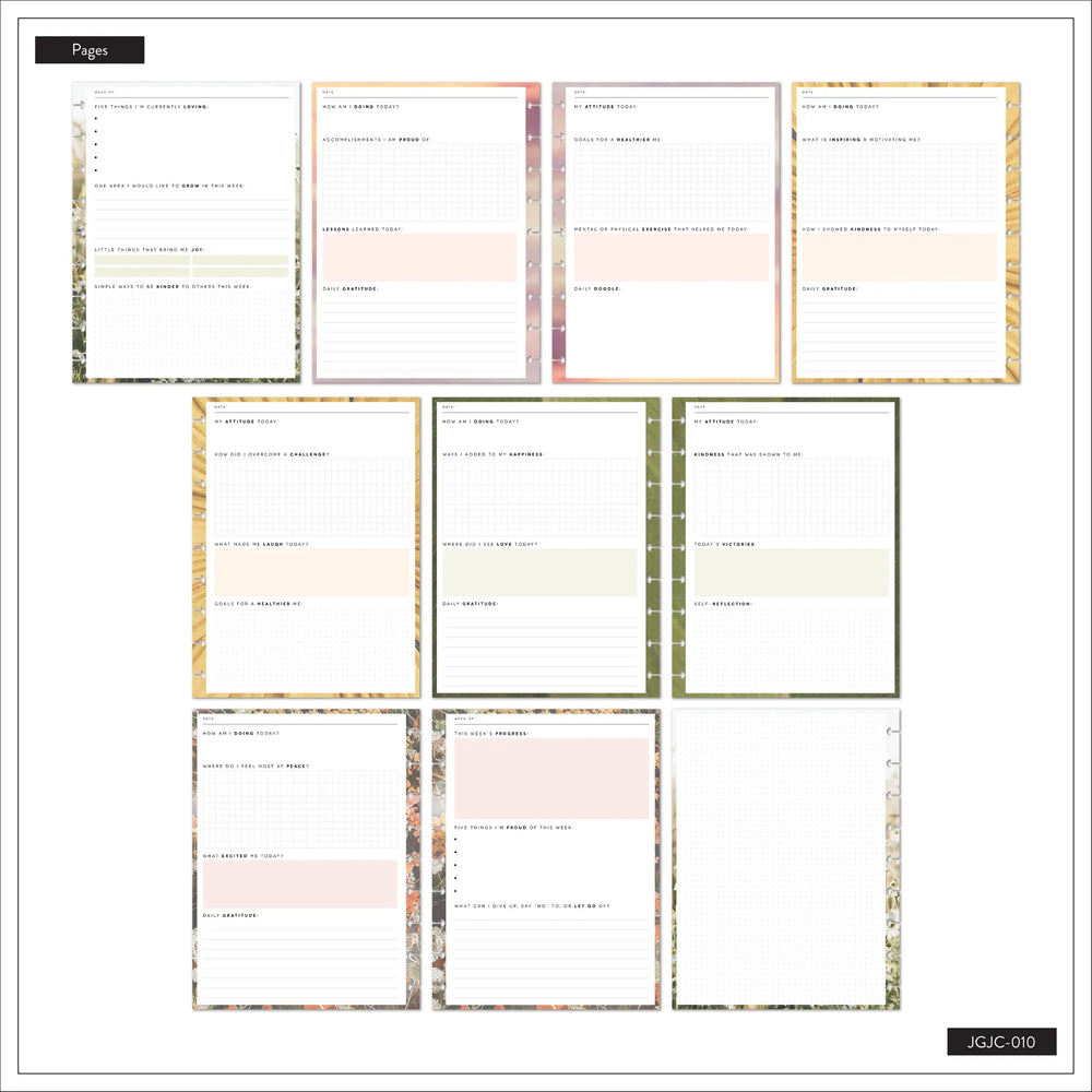 Happy Planner Classic Modern Nature Wellness Guided Journal