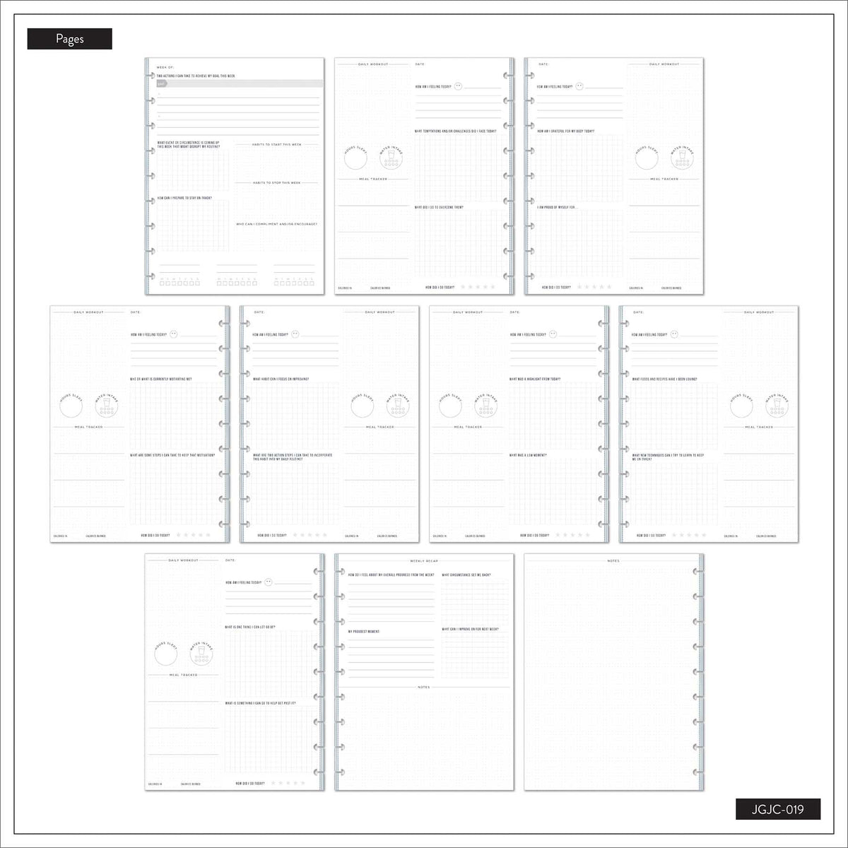 Haven & Heart guided pages for workouts, goals and progress