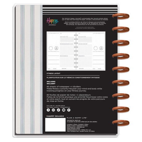 Haven & Heart Fitness guided journal with 80 sheets