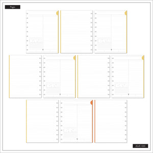Fall Picnic guided journal pages with disc punch slots and yellow and orange accents