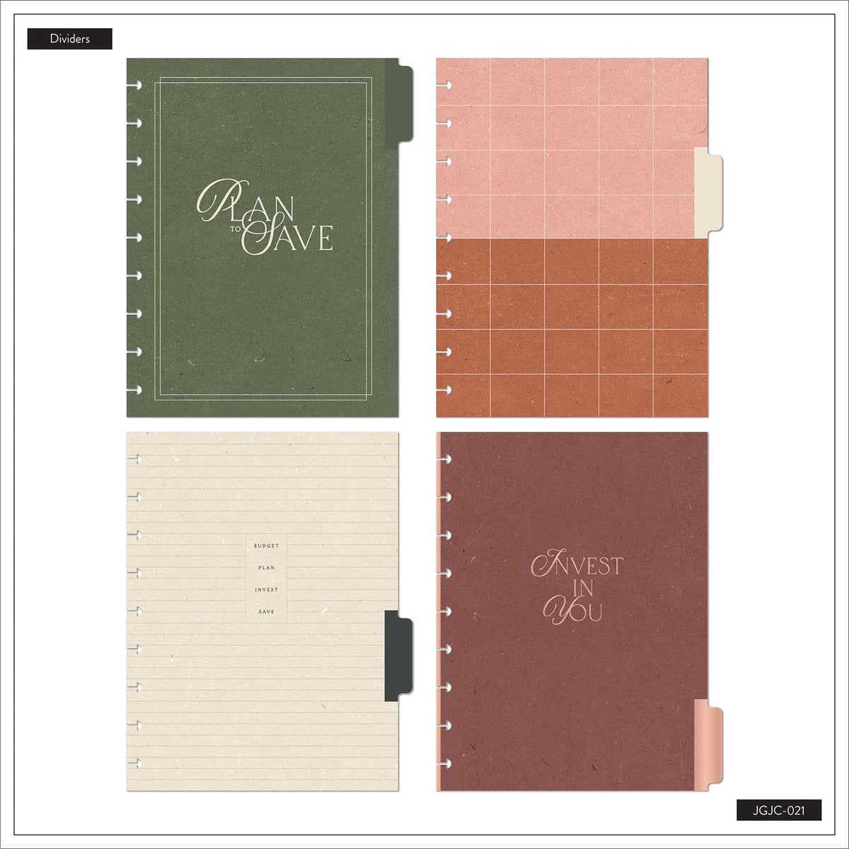 Amber & Oak Budget journal dividers and lined budget pages