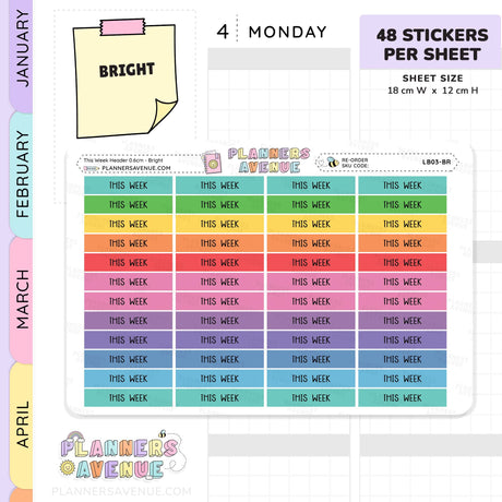 This Week Header Planner Stickers