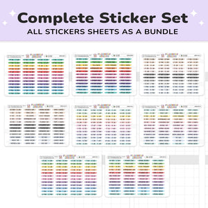 2026 Weekly Dated Scribble Stickers (2 Sticker Sheet Set)