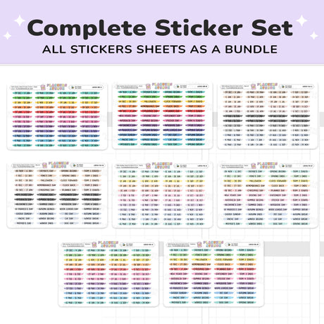 2026 Weekly Dated Scribble Stickers (2 Sticker Sheet Set)