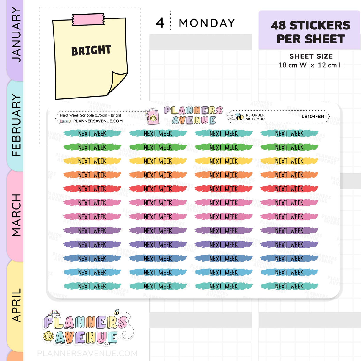 Next Week Scribble Stickers