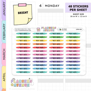 Next Week Scribble Stickers