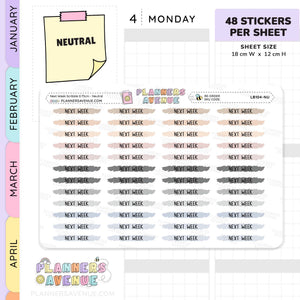 Next Week Scribble Stickers