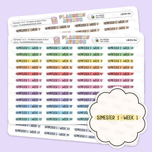 Semester Scribble Header Stickers