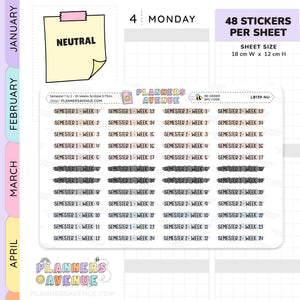 Semester 1 & 2 Week 1–24 Scribble Stickers