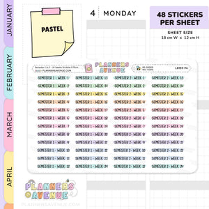 Semester 1 & 2 Week 1–24 Scribble Stickers