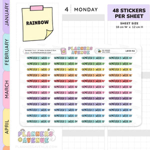 Semester 1 & 2 Week 1–24 Scribble Stickers