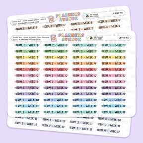 School Term Weeks Scribble Stickers