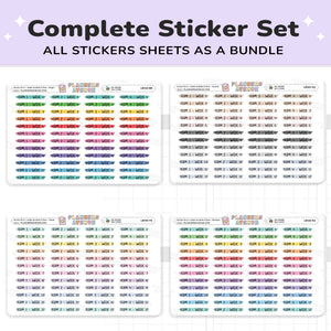 School Term Weeks Scribble Stickers