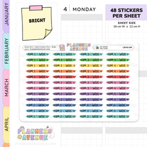 School Term Weeks Scribble Stickers