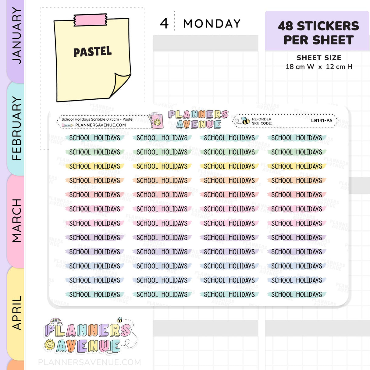 School Holiday Scribble Stickers