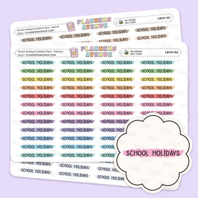 School Holiday Scribble Header Stickers