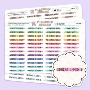 University Semester Scribble Header Stickers