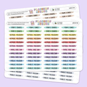 School Term Start & End Scribble Stickers