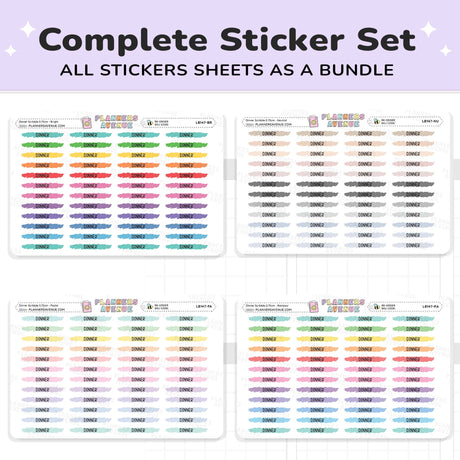 Dinner Scribble Stickers
