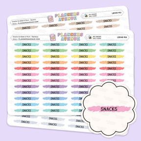 Snack meal planning sticker