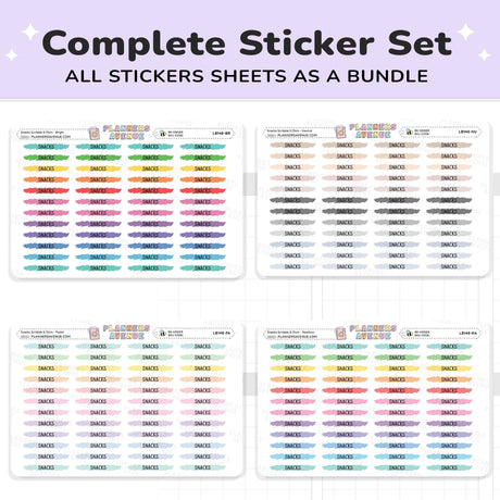 Snacks Scribble Stickers