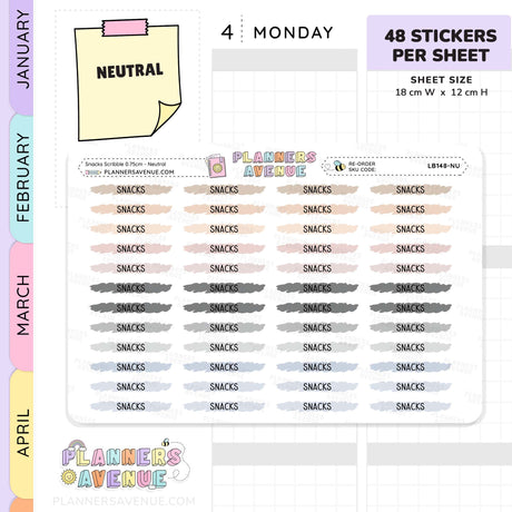 Snacks Scribble Stickers