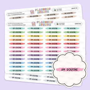 AM & PM Routine Scribble Stickers