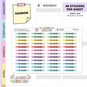 AM & PM Routine Scribble Stickers