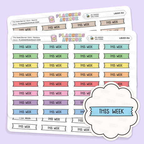 This Week Banner Flag Stickers