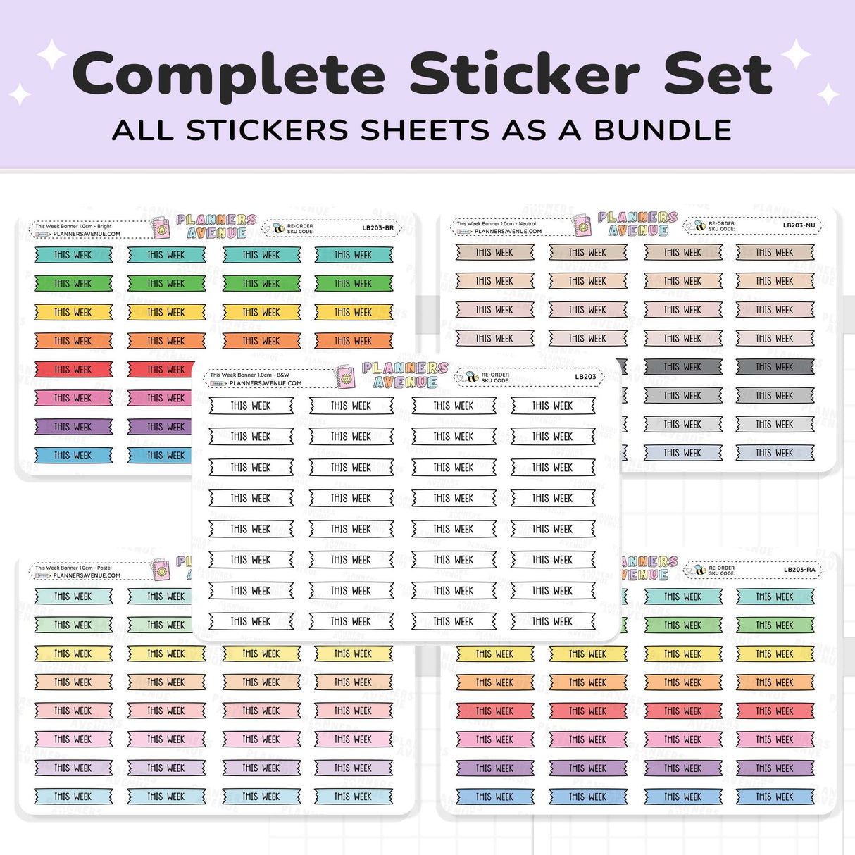This Week Banner Flag Stickers
