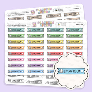 Clean Living Room Banner Flag Stickers
