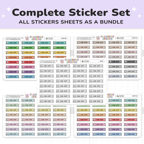 Clean Living Room Banner Flag Stickers