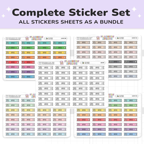 Clean Office Banner Flag Stickers