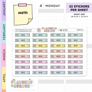 Clean Office Banner Flag Stickers