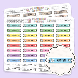 Clean Kitchen Banner Flag Stickers