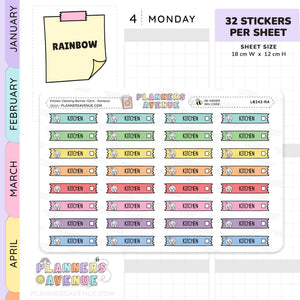 Clean Kitchen Banner Flag Stickers