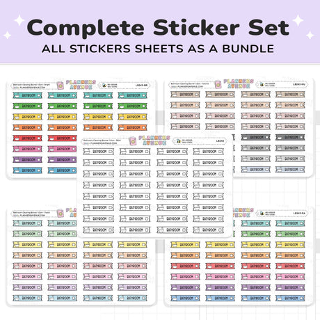 Clean Bathroom Banner Flag Stickers